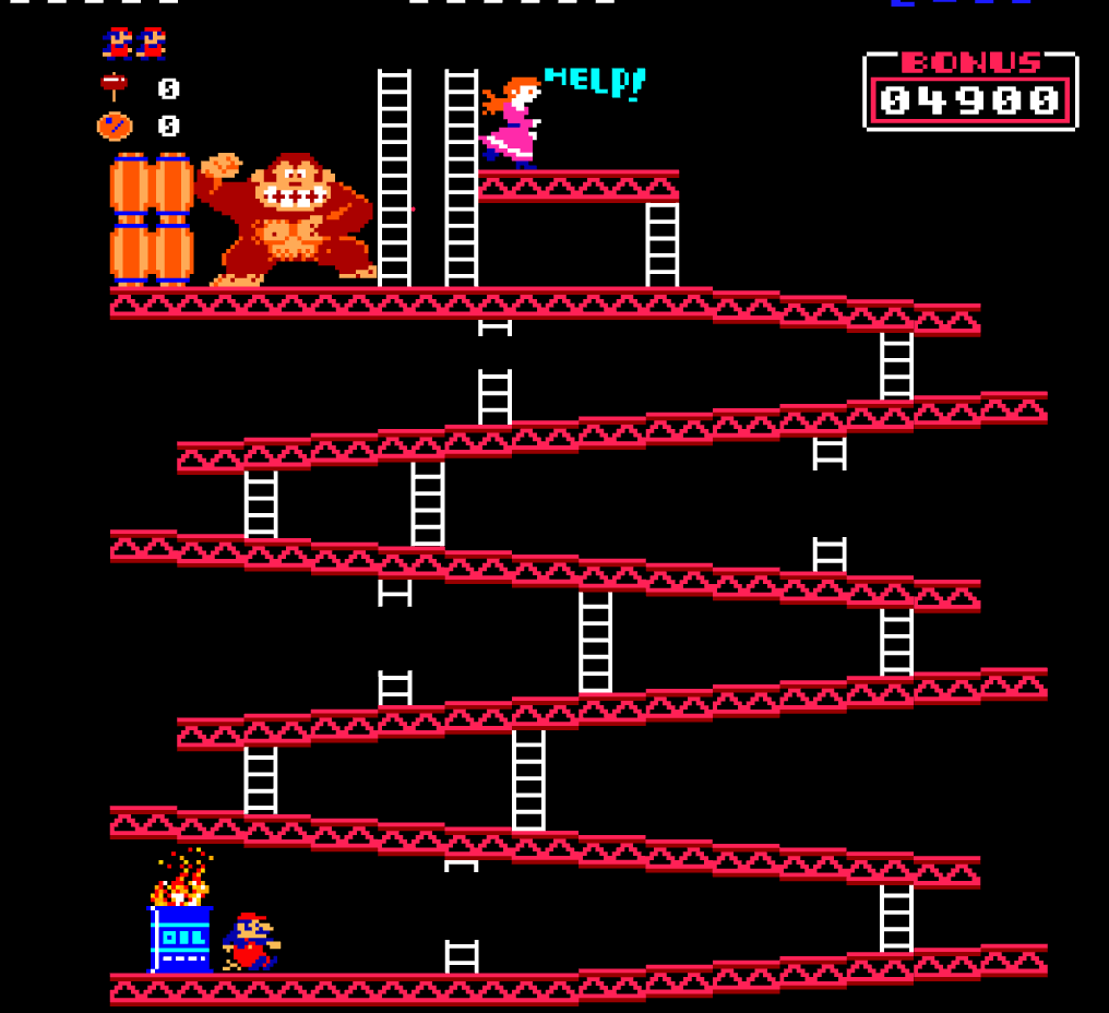 Barrel Stage in Donkey Kong